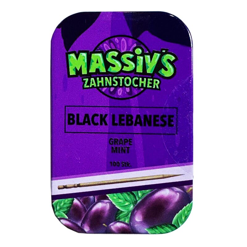Massiv Zahnstocher Black Lebanese Grape Mint